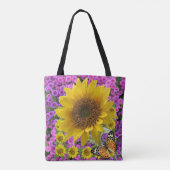 Sonnenblume Butterfly-Tasche Tasche (Rückseite)