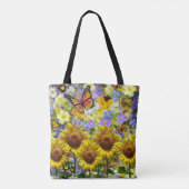 Sonnenblume Butterfly-Tasche Tasche (Rückseite)
