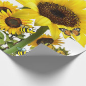 Sonnenblume, ButterflyMatte Wrapping Paper Geschenkpapier (Ecke)