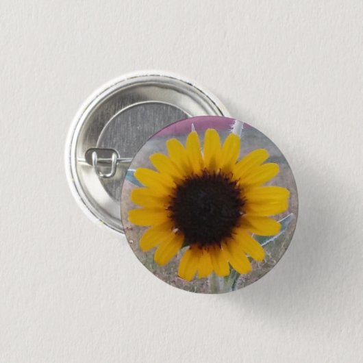 Sonnenblume Button (Vorne & Hinten)