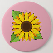 Sonnenblume Button (Vorderseite)
