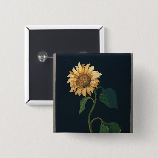 Sonnenblume Button (Vorne & Hinten)