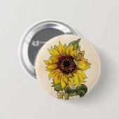 Sonnenblume Button (Vorne & Hinten)