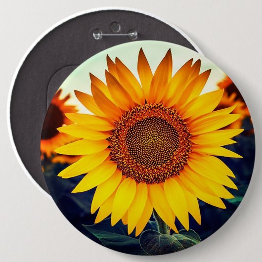 Sonnenblume Button (Vorne & Hinten)