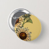 Sonnenblume Button (Vorne & Hinten)