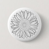 Sonnenblume Button (Vorderseite)