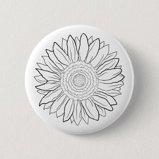 Sonnenblume Button (Vorderseite)