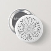 Sonnenblume Button (Vorne & Hinten)