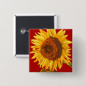 Sonnenblume Button (Vorne & Hinten)