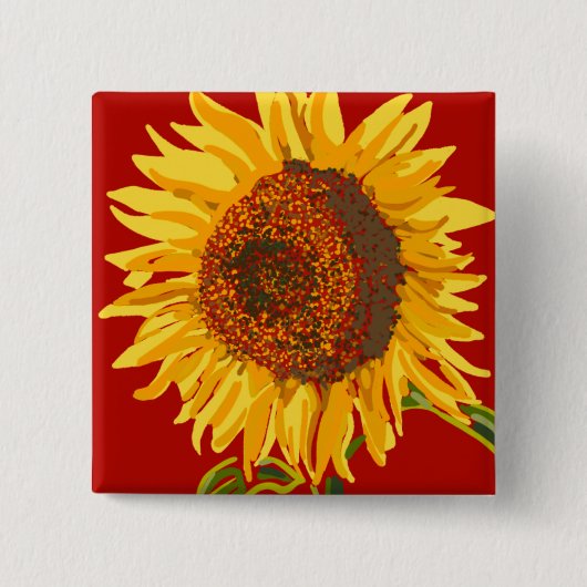 Sonnenblume Button (Vorderseite)