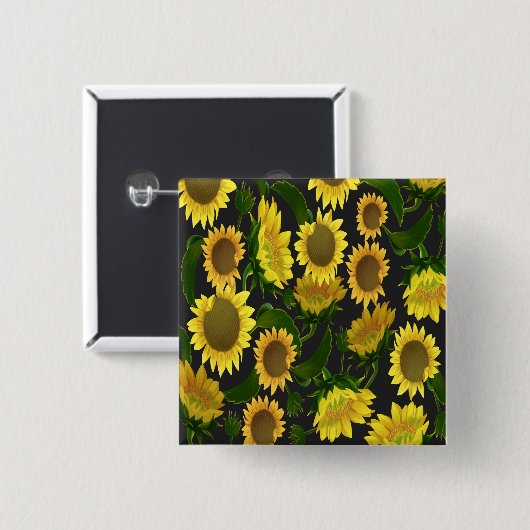 Sonnenblume Button (Vorne & Hinten)