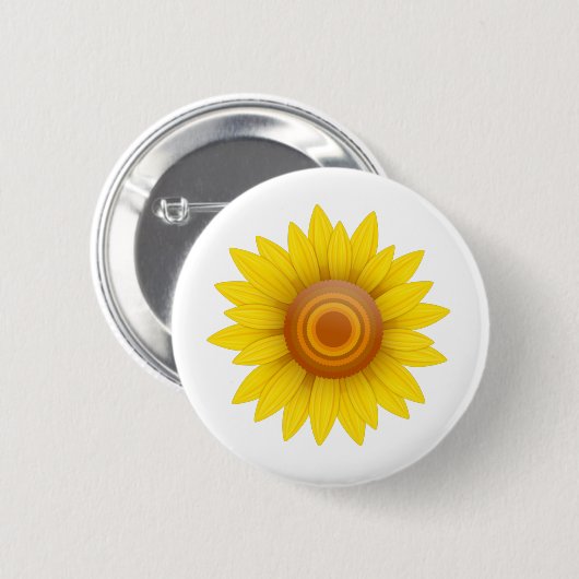 Sonnenblume Button (Vorne & Hinten)