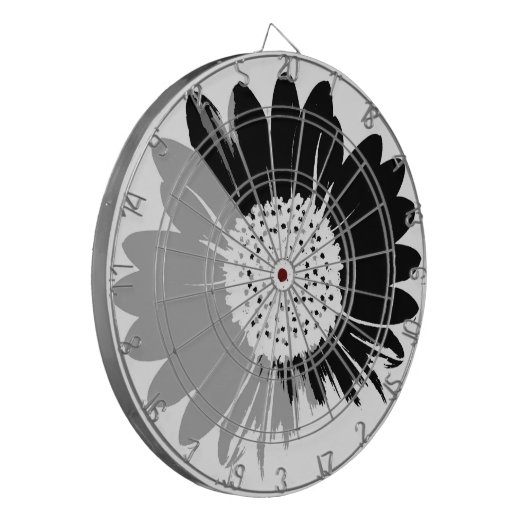 Sonnenblume BW Dartboard Dartscheibe (Vorderseite Links)