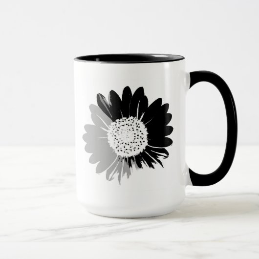 Sonnenblume BW Tasse (Rechts)