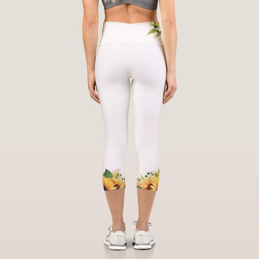 Sonnenblume Capri Leggings (Rückseite)