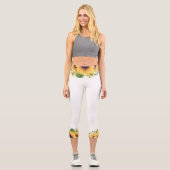 Sonnenblume Capri Leggings (Vorderseite)