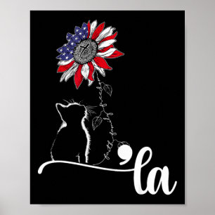 Sonnenblume Cat Comma La Kamala Harris für den Prä Poster