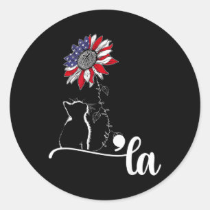 Sonnenblume Cat Comma La Kamala Harris für den Prä Runder Aufkleber