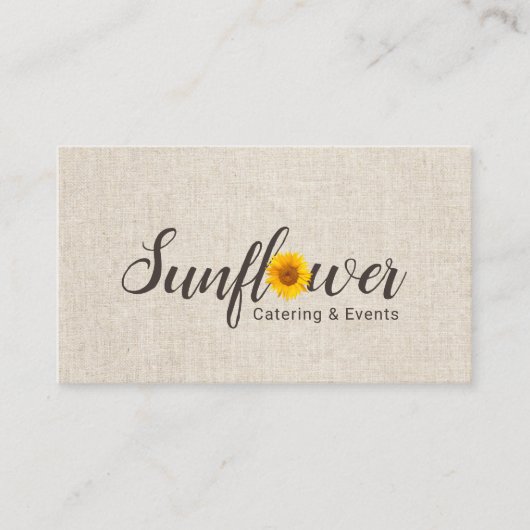 Sonnenblume-Catering u. Ereignisse, die Planung Visitenkarte (Vorderseite)