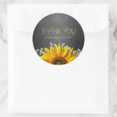 Sonnenblume Chalkboard Vielen Dank Sticker (Tasche)