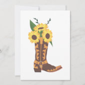 Sonnenblume Cowboy Boot Flat Card Feiertagskarte (Vorderseite)
