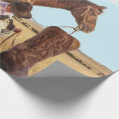 Sonnenblume Cowboy Matte Wrapping Paper Geschenkpapier (Ecke)