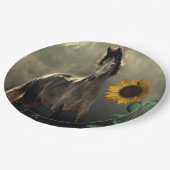 Sonnenblume Cowboy Paper-Teller Pappteller (Schrägansicht)