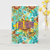 Sonnenblume Craze farbenfrohe Sommermuster Karte (Gelbe Blume)