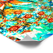 Sonnenblume Craze farbenfrohe Sommermuster Poster (Ecke)