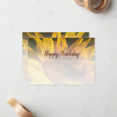 Sonnenblume Custom Foto Happy Birthday Mitteilungskarte (Vorderseite/Rückseite Beispiel)