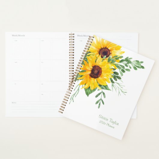 Sonnenblume Custom Planner Planer (Anzeige)