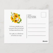 Sonnenblume Daisy 60. Geburtstagsparty Einladung Postkarte (Rückseite)