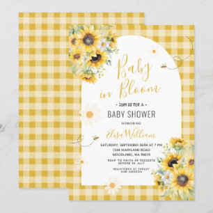 Sonnenblume Daisy Bee Baby in Bloom Einladung