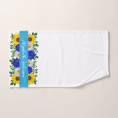 Sonnenblume Daisy Blue Floral Handtuch (Handtuch)