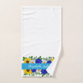Sonnenblume Daisy Blue Floral Handtuch (Handtuch)