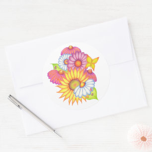 Sonnenblume Daisy Ladybug Sticker