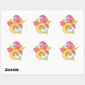 Sonnenblume Daisy Ladybug Sticker (Blatt)