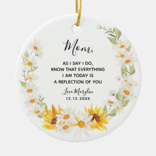 Sonnenblume & Daisy Wreath Mutter der Braut Keramik Ornament