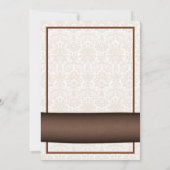 Sonnenblume Damask Blumenzwiebeleinladung Einladung (Rückseite)