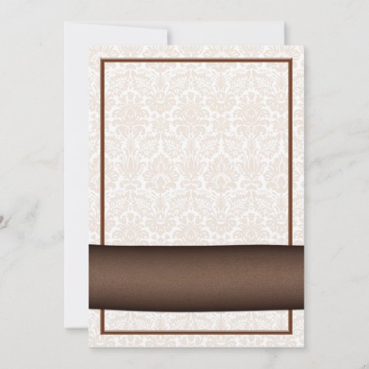 Sonnenblume Damask Blumenzwiebeleinladung Einladung (Rückseite)