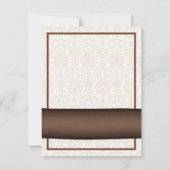 Sonnenblume Damask Floral Ankündigung Datum freiha (Rückseite)