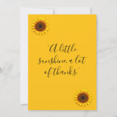 Sonnenblume Danke Ankündigung (Rückseite)