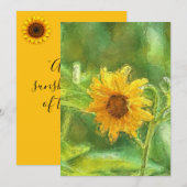 Sonnenblume Danke Ankündigung (Vorne/Hinten)