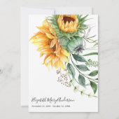 Sonnenblume Danke Bereavement Floral Foto (Rückseite)