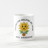 Sonnenblume danke, dass du mir geholfen hast, Lehr Kaffeetasse (Mittel)