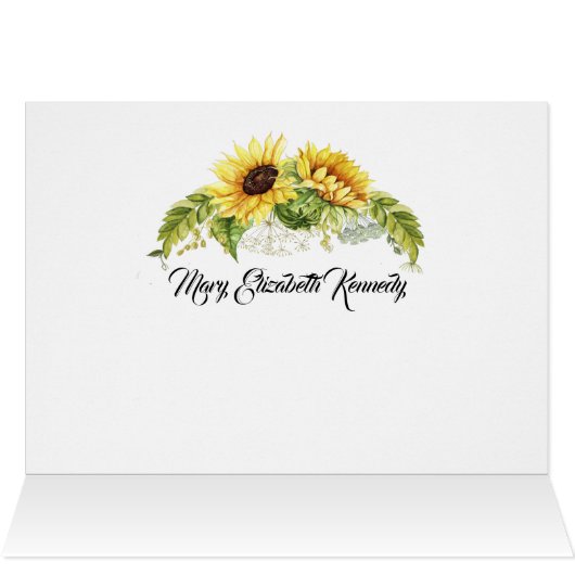 Sonnenblume Danke, denken Sie an Sie oder Leere No (Innenansicht Horizontal (Oben))