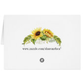 Sonnenblume Danke, denken Sie an Sie oder Leere No (Rückseite Horizontal)