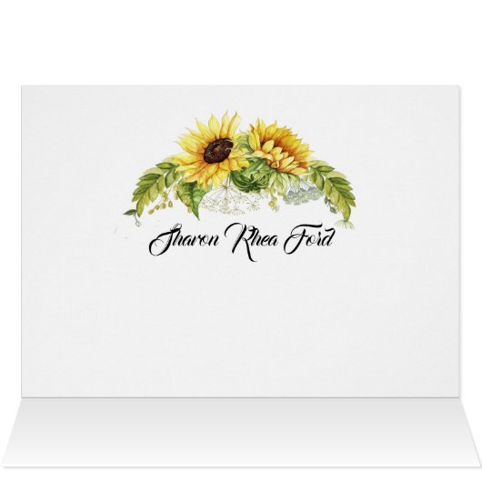 Sonnenblume Danke, denken Sie an Sie oder Leere No (Innenansicht Horizontal (Oben))