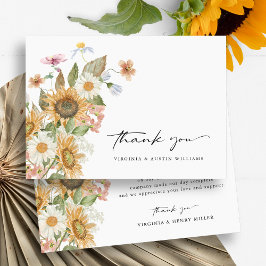 Sonnenblume Danke-Karte Dankeskarte