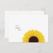 Sonnenblume Danke-Karte RSVP Karte (Vorne/Hinten)